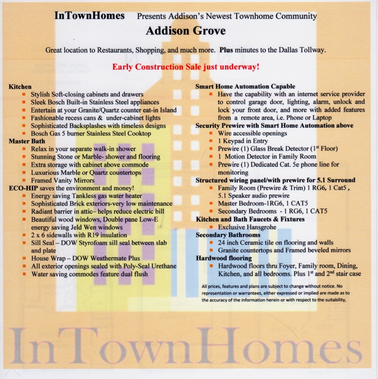 Addison's Newest Townhomes Addison Grove